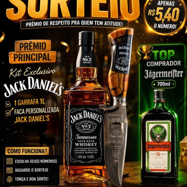 KIT JACK DANIELS (GARRAFA + FACA)
